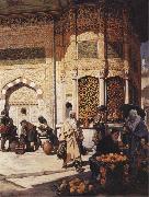 Hippolyte Berteaux Street Scene in Istanbul oil